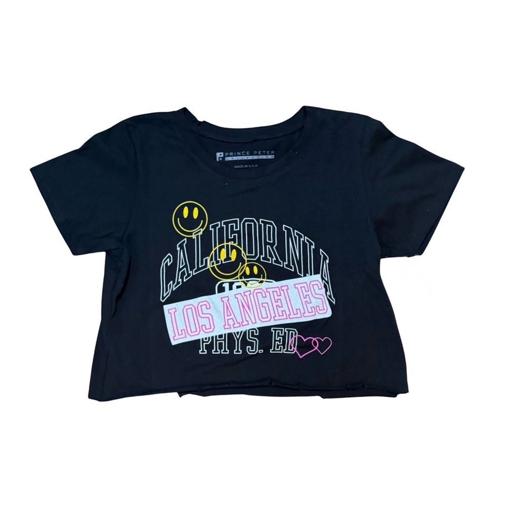 Prince Peter Collection Black California PHYS. ED T-Shirt Junior size Small NWOT